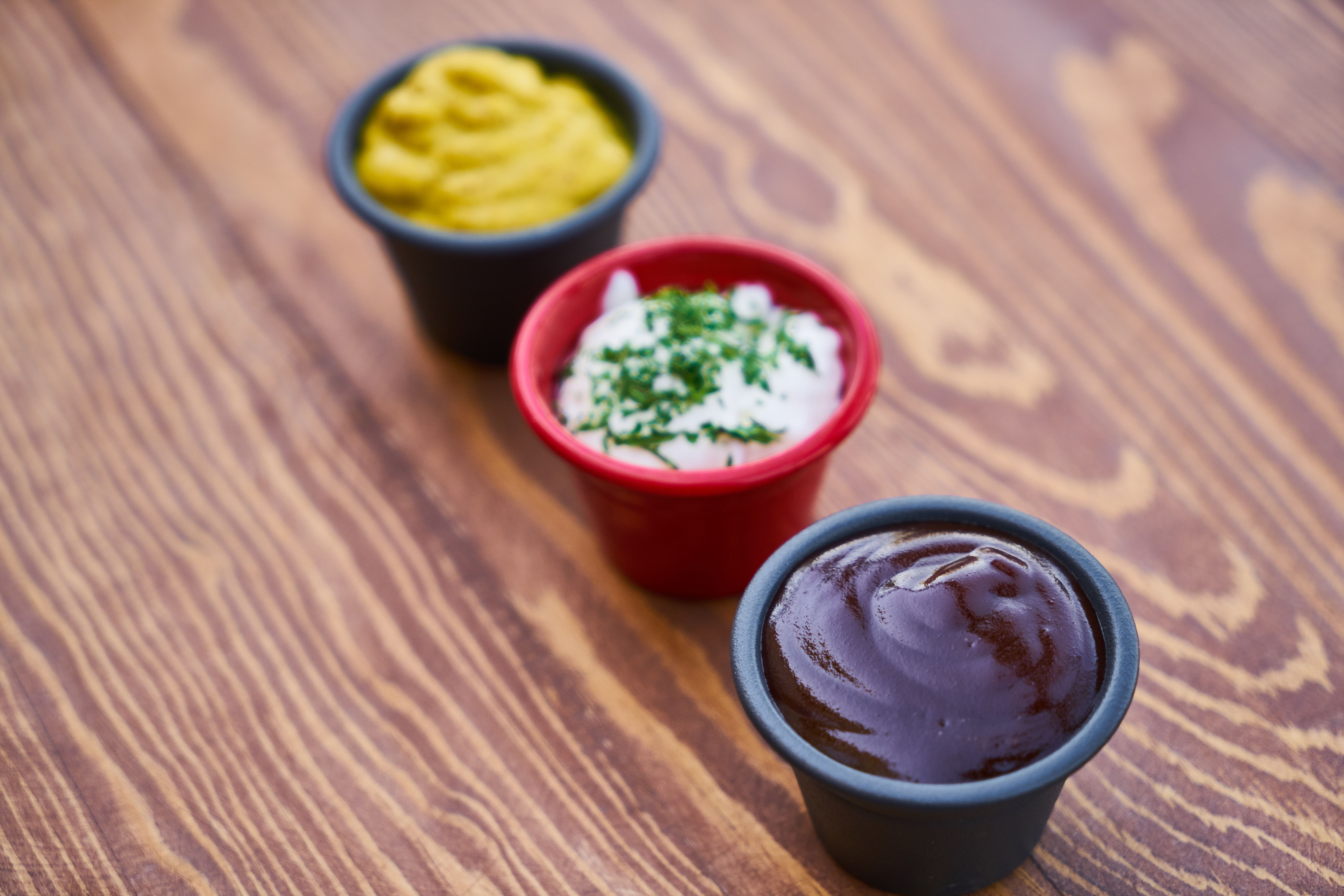 Macro photograph of an emulsified sauce
